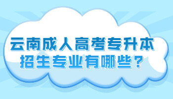 云南成人高考專升本招生專業(yè)