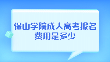 保山學(xué)院成人高考